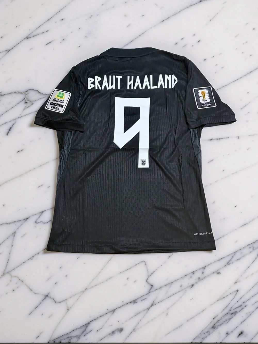 Norway Haaland #9 Player Version Jersey 2026 Away All Black Football Shirt